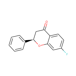 O=C1C[C@H](c2ccccc2)Oc2cc(F)ccc21 ZINC000033814409