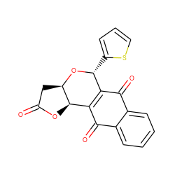 O=C1C[C@H]2O[C@H](c3cccs3)C3=C(C(=O)c4ccccc4C3=O)[C@H]2O1 ZINC000040405277