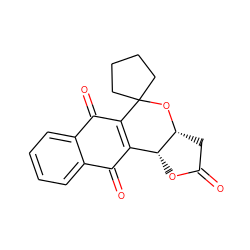 O=C1C[C@H]2OC3(CCCC3)C3=C(C(=O)c4ccccc4C3=O)[C@H]2O1 ZINC000040827942