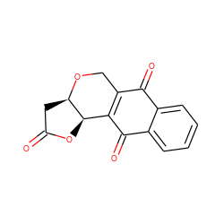 O=C1C[C@H]2OCC3=C(C(=O)c4ccccc4C3=O)[C@H]2O1 ZINC000040914633
