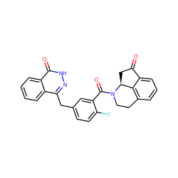 O=C1C[C@H]2c3c(cccc31)CCN2C(=O)c1cc(Cc2n[nH]c(=O)c3ccccc23)ccc1F ZINC000095584277