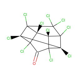 O=C1C2(Cl)[C@@]3(Cl)C4(Cl)C(Cl)(Cl)C5(Cl)[C@@]3(Cl)C1(Cl)[C@@]5(Cl)[C@@]24Cl ZINC000100389365