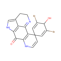 O=C1C2=C(C3=NCCc4c[nH]c1c43)C1(C=CN2)C=C(Br)C(O)C(Br)=C1 ZINC000040874154