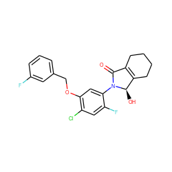 O=C1C2=C(CCCC2)[C@@H](O)N1c1cc(OCc2cccc(F)c2)c(Cl)cc1F ZINC000103208629