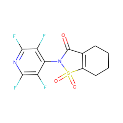 O=C1C2=C(CCCC2)S(=O)(=O)N1c1c(F)c(F)nc(F)c1F ZINC000040873860