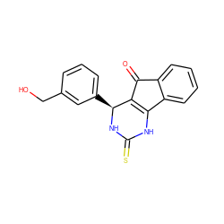 O=C1C2=C(NC(=S)N[C@H]2c2cccc(CO)c2)c2ccccc21 ZINC000101466656