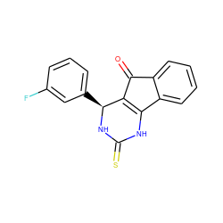 O=C1C2=C(NC(=S)N[C@H]2c2cccc(F)c2)c2ccccc21 ZINC000101466614