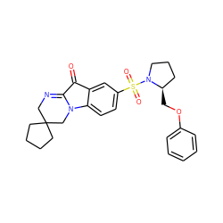 O=C1C2=NCC3(CCCC3)CN2c2ccc(S(=O)(=O)N3CCC[C@H]3COc3ccccc3)cc21 ZINC000034643572