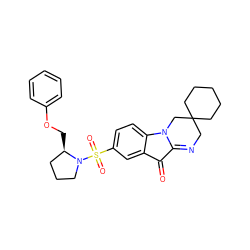 O=C1C2=NCC3(CCCCC3)CN2c2ccc(S(=O)(=O)N3CCC[C@H]3COc3ccccc3)cc21 ZINC000045353119