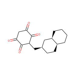 O=C1CC(=O)C(=O)C(C[C@@H]2CC[C@@H]3CCCC[C@@H]3C2)C1=O ZINC000103246409