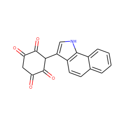 O=C1CC(=O)C(=O)C(c2c[nH]c3c2ccc2ccccc23)C1=O ZINC000036176167