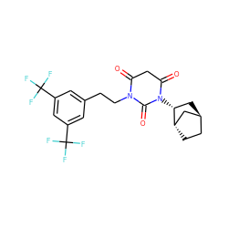 O=C1CC(=O)N([C@@H]2C[C@H]3CC[C@H]2C3)C(=O)N1CCc1cc(C(F)(F)F)cc(C(F)(F)F)c1 ZINC000299848874