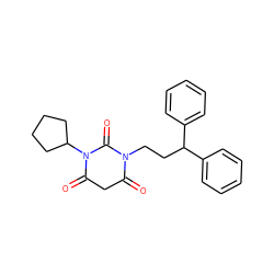 O=C1CC(=O)N(C2CCCC2)C(=O)N1CCC(c1ccccc1)c1ccccc1 ZINC000101678047