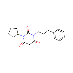 O=C1CC(=O)N(C2CCCC2)C(=O)N1CCCc1ccccc1 ZINC000101678070