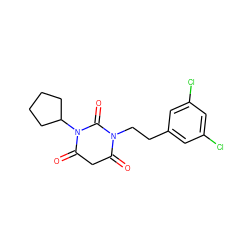 O=C1CC(=O)N(C2CCCC2)C(=O)N1CCc1cc(Cl)cc(Cl)c1 ZINC000101678068