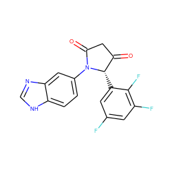 O=C1CC(=O)N(c2ccc3[nH]cnc3c2)[C@H]1c1cc(F)cc(F)c1F ZINC000096172354