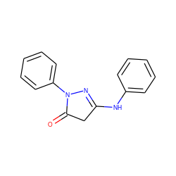 O=C1CC(Nc2ccccc2)=NN1c1ccccc1 ZINC000000481126