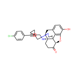 O=C1CC[C@@]2(NCC#Cc3ccc(Cl)cc3)[C@H]3Cc4ccc(O)c5c4[C@@]2(CCN3CC2CC2)[C@H]1O5 ZINC000045285250