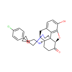 O=C1CC[C@@]2(NCCc3ccc(Cl)cc3)[C@H]3Cc4ccc(O)c5c4[C@@]2(CCN3CC2CC2)[C@H]1O5 ZINC000035050557