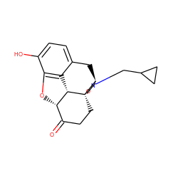 O=C1CC[C@@]23OCCN(CC4CC4)[C@@H]2Cc2ccc(O)c4c2[C@H]3[C@H]1O4 ZINC000049036720