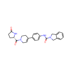 O=C1CC[C@@H](C(=O)N2CC=C(c3ccc(NC(=O)N4Cc5ccccc5C4)cc3)CC2)N1 ZINC000165960660