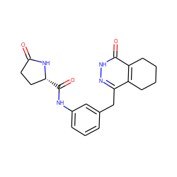 O=C1CC[C@@H](C(=O)Nc2cccc(Cc3n[nH]c(=O)c4c3CCCC4)c2)N1 ZINC000167823357