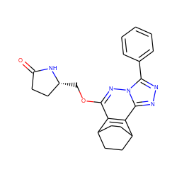 O=C1CC[C@@H](COc2nn3c(-c4ccccc4)nnc3c3c2C2CCC3CC2)N1 ZINC000013610373