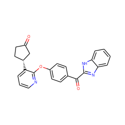 O=C1CC[C@@H](c2cccnc2Oc2ccc(C(=O)c3nc4ccccc4[nH]3)cc2)C1 ZINC000139147408