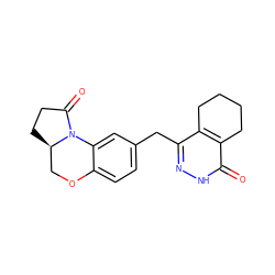 O=C1CC[C@@H]2COc3ccc(Cc4n[nH]c(=O)c5c4CCCC5)cc3N12 ZINC000169172171