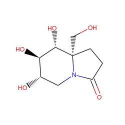 O=C1CC[C@]2(CO)[C@@H](O)[C@H](O)[C@@H](O)CN12 ZINC000473128190