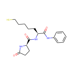 O=C1CC[C@H](C(=O)N[C@@H](CCCCCS)C(=O)Nc2ccccc2)N1 ZINC000219540605