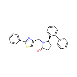 O=C1CC[C@H](c2ccccc2-c2ccccc2)N1Cc1csc(-c2ccccc2)n1 ZINC000166886395