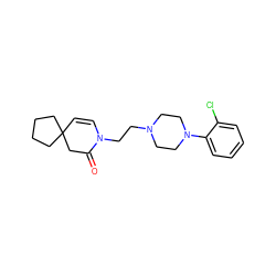 O=C1CC2(C=CN1CCN1CCN(c3ccccc3Cl)CC1)CCCC2 ZINC000013560179