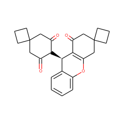 O=C1CC2(CCC2)CC2=C1[C@H](C1C(=O)CC3(CCC3)CC1=O)c1ccccc1O2 ZINC000001489926