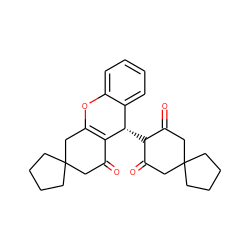 O=C1CC2(CCCC2)CC2=C1[C@@H](C1C(=O)CC3(CCCC3)CC1=O)c1ccccc1O2 ZINC000040395323