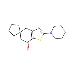 O=C1CC2(CCCC2)Cc2nc(N3CCOCC3)sc21 ZINC000035032313