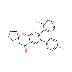 O=C1CC2(CCCC2)Oc2nc(-c3ccccc3Cl)c(-c3ccc(Cl)cc3)cc21 ZINC000049046819