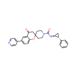 O=C1CC2(CCN(C(=O)N[C@H]3C[C@@H]3c3ccccc3)CC2)Oc2ccc(-c3ccncc3)cc21 ZINC000040954031