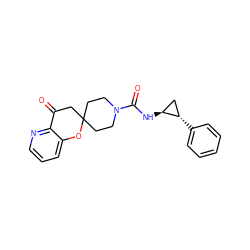 O=C1CC2(CCN(C(=O)N[C@H]3C[C@@H]3c3ccccc3)CC2)Oc2cccnc21 ZINC000040954033