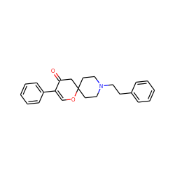 O=C1CC2(CCN(CCc3ccccc3)CC2)OC=C1c1ccccc1 ZINC000026295509