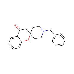 O=C1CC2(CCN(Cc3ccccc3)CC2)Oc2ccccc21 ZINC000003311595