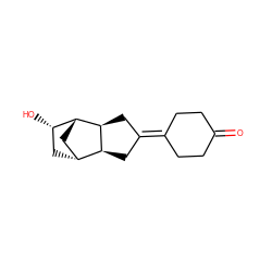 O=C1CCC(=C2C[C@H]3[C@@H]4C[C@H](O)[C@@H](C4)[C@H]3C2)CC1 ZINC000013835458