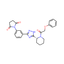 O=C1CCC(=O)N1c1cccc(-c2n[nH]c([C@H]3CCCCN3C(=O)COc3ccccc3)n2)c1 ZINC000143749125