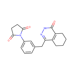 O=C1CCC(=O)N1c1cccc(Cc2n[nH]c(=O)c3c2CCCC3)c1 ZINC000167327229