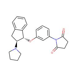 O=C1CCC(=O)N1c1cccc(O[C@H]2c3ccccc3C[C@@H]2N2CCCC2)c1 ZINC000147747784