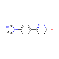 O=C1CCC(c2ccc(-n3ccnc3)cc2)=NN1 ZINC000000001553