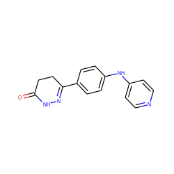 O=C1CCC(c2ccc(Nc3ccncc3)cc2)=NN1 ZINC000005161845