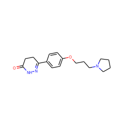 O=C1CCC(c2ccc(OCCCN3CCCC3)cc2)=NN1 ZINC000073222781