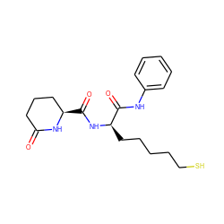 O=C1CCC[C@@H](C(=O)N[C@H](CCCCCS)C(=O)Nc2ccccc2)N1 ZINC000205041896