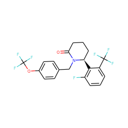 O=C1CCC[C@@H](c2c(F)cccc2C(F)(F)F)N1Cc1ccc(OC(F)(F)F)cc1 ZINC000166854466